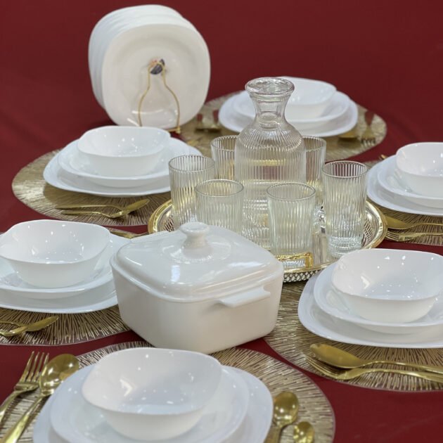 Service de Luxe 56 Pièces ✨ - طقم مائدة فاخر 56 قطعة