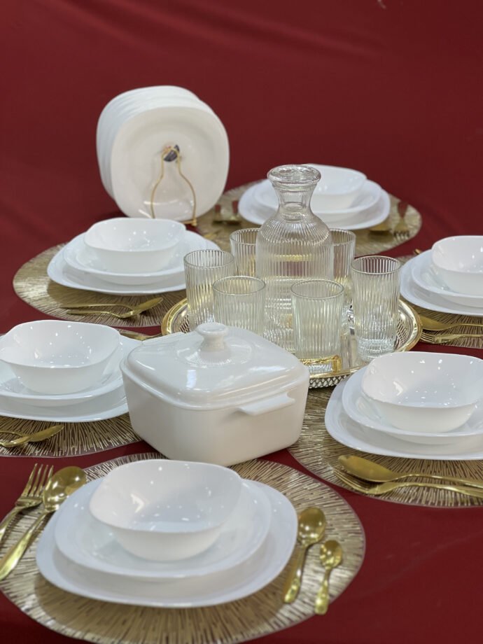 Service de Luxe 56 Pièces ✨ - طقم مائدة فاخر 56 قطعة